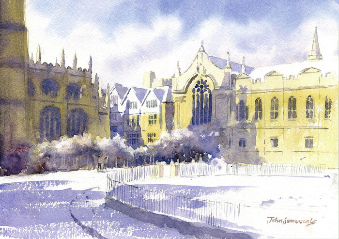 Snow in Radcliffe Square 